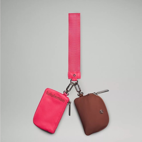 Lululemon Dual Pouch Wristlet- Ancient Copper/Glaze Pink - Picture 1 of 8